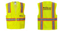 Custom Yellow Class 2 Safety Vest with Cooling Mesh Back