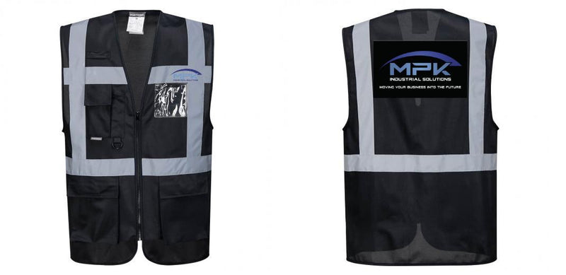 Black Professional Executive Style Safety Vest