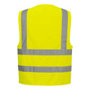 Custom Logo Reflective Yellow Safety Vest - ANSI Class 2 Back View