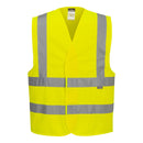 Custom Logo Reflective Yellow Safety Vest - ANSI Class 2 Front View