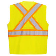 Load image into Gallery viewer, X-Back YELLOW Mesh Contrast Tape Vest
