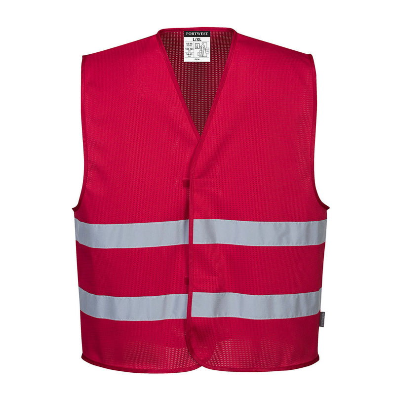 Custom Red MeshAir Reflective Vest – Event & General Use