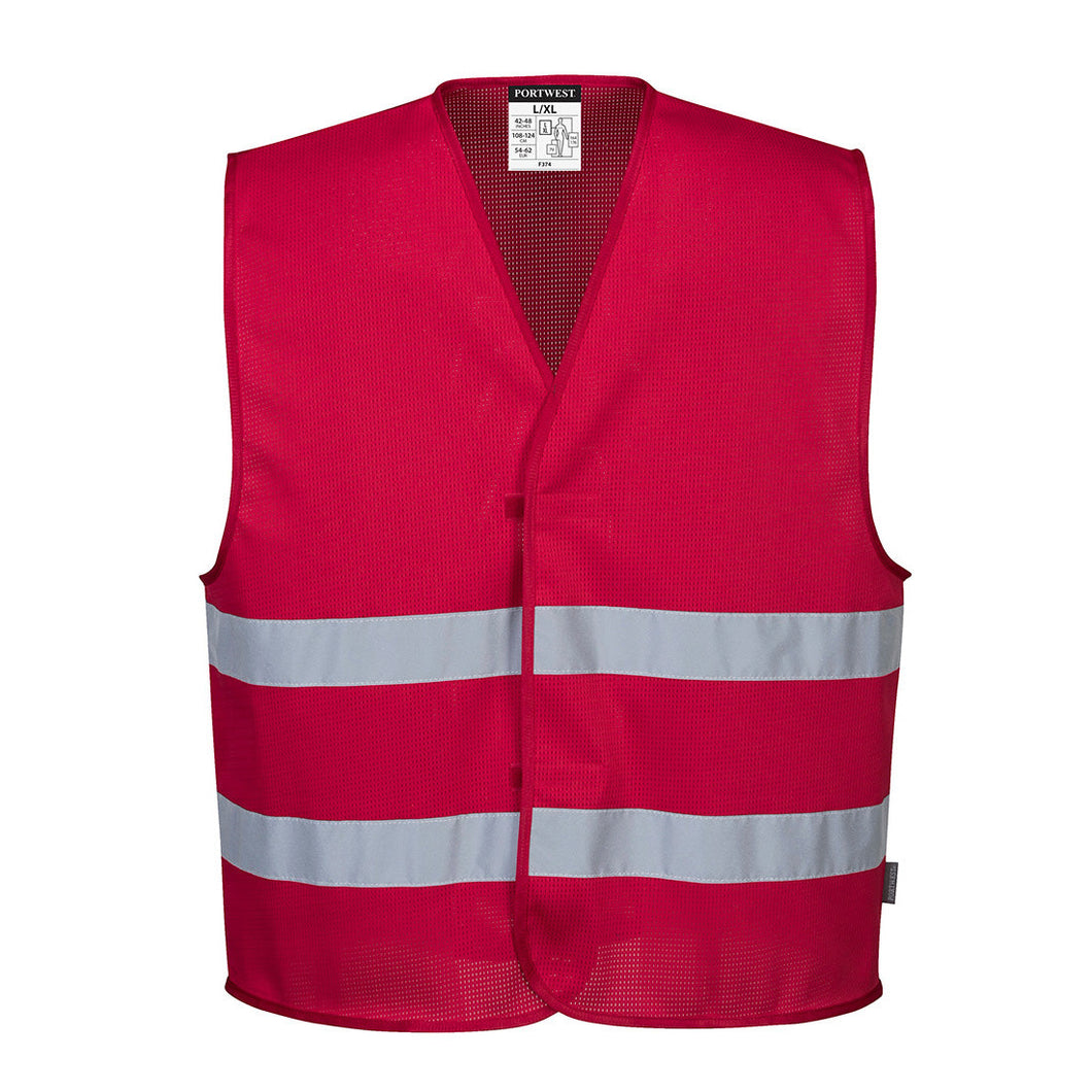 Custom RED MeshAir Reflective Events Safety Vest
