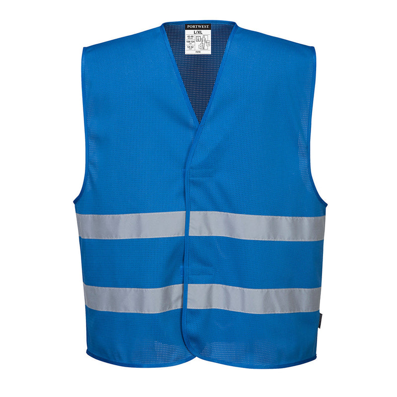 Custom Royal Blue MeshAir Reflective Safety Vest for Events