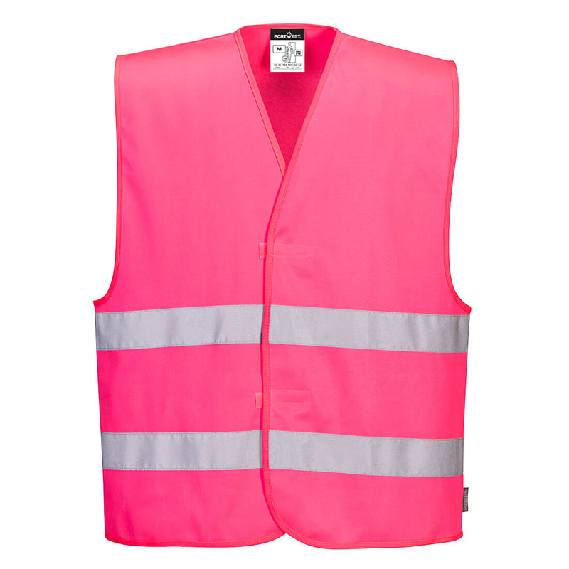 Custom PINK Safety Vest Reflective Hi-Vis Work and Event Style Vest