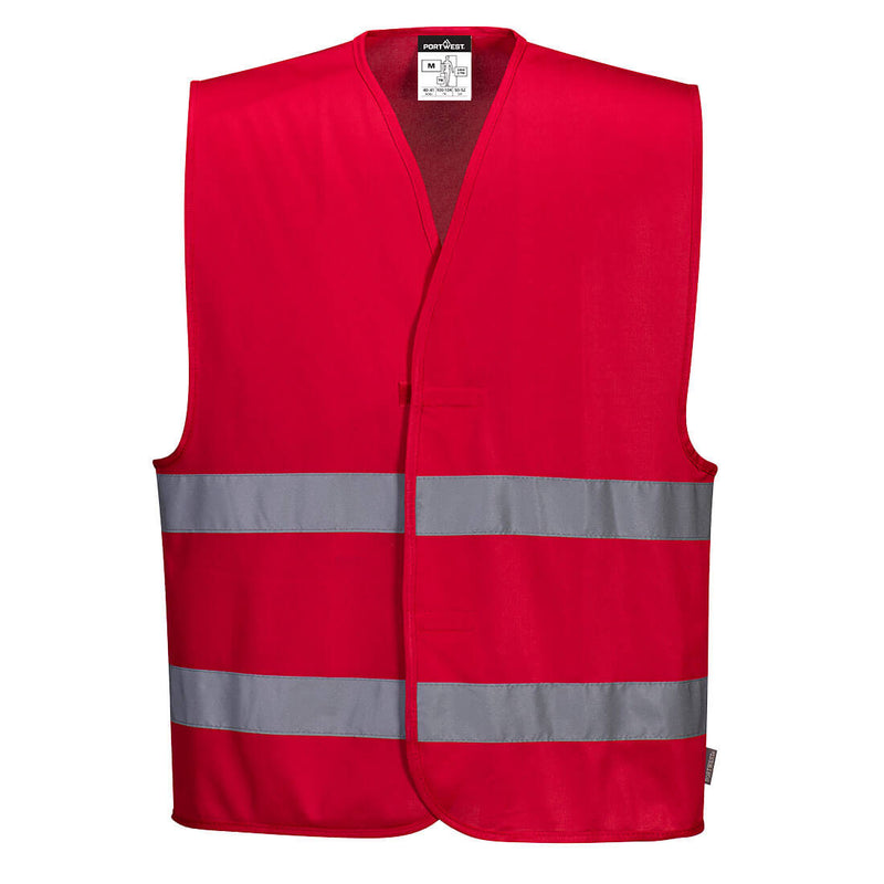 Custom Red Safety Vest Reflective Hi Vis Work and Event Style