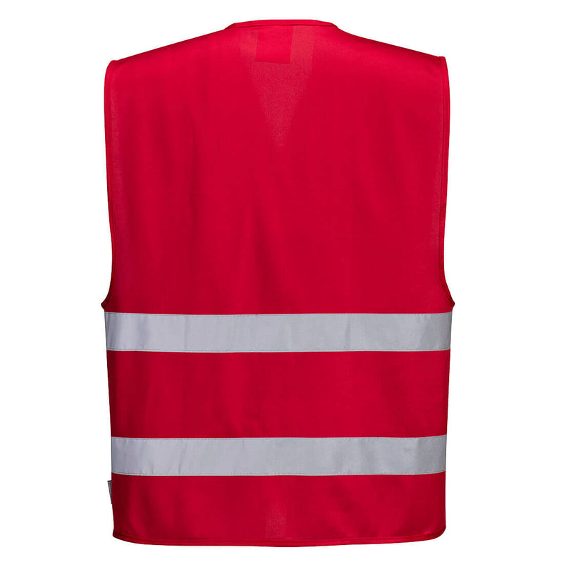 Red Safety Vest Reflective Hi Vis Work and Event Style