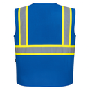 Royal Blue Safety Vest Reflective High Visibility Mesh with Pockets