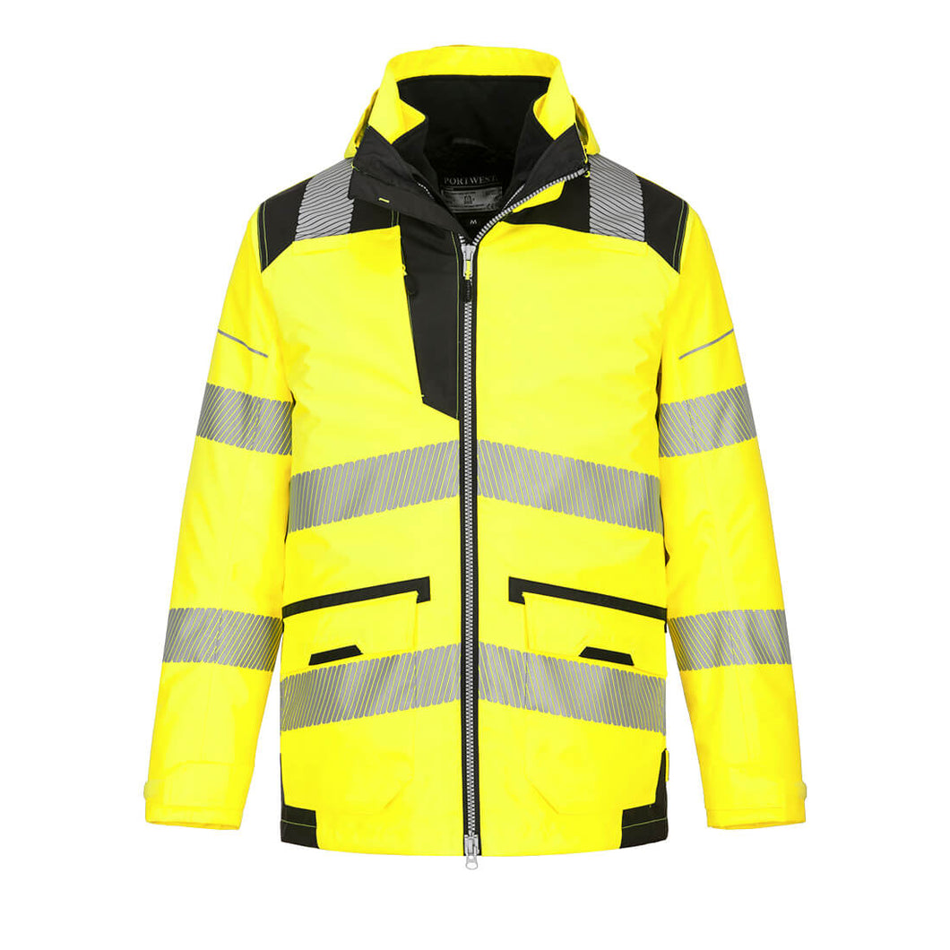 5-in-1 High Visibility Jacket with Segmented Reflective Tape