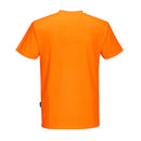Back view of orange Non-ANSI short-sleeve safety T-shirt with chest pocket