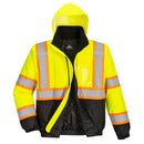 High Visibility Class 3 Two-Tone Yellow/Black Winter Bomber Jacket
