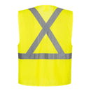 Hi-Vis YELLOW Mesh X Back Executive Vest