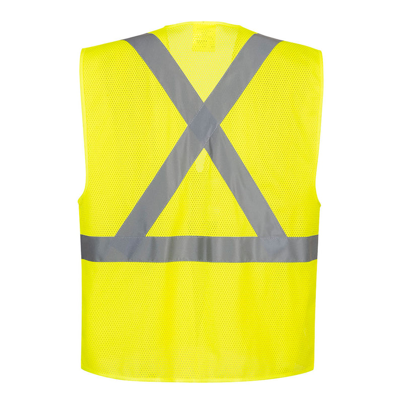 Hi-Vis YELLOW Mesh X Back Executive Vest