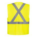 Custom Hi-Vis YELLOW Mesh X Back Executive Vest