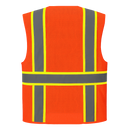 Custom Orange Class 2 Safety Vest with Cooling Mesh Back