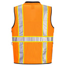 Back view of orange and black Expert Pro surveyor safety vest