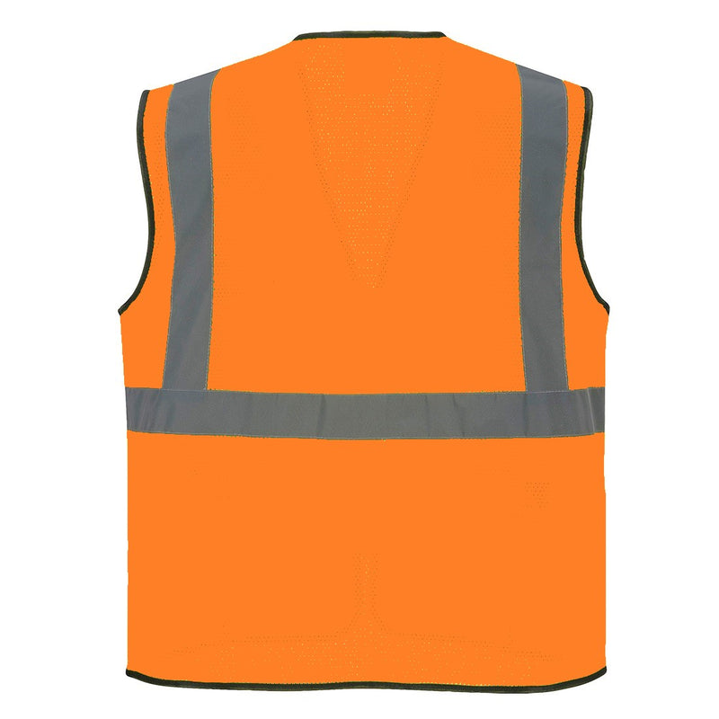 Custom Lightweight High Visibility ORANGE Tampa Mesh Vest