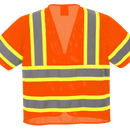 Custom Class 3 Orange Safety Vest Sleeved Hi-Vis with Pockets