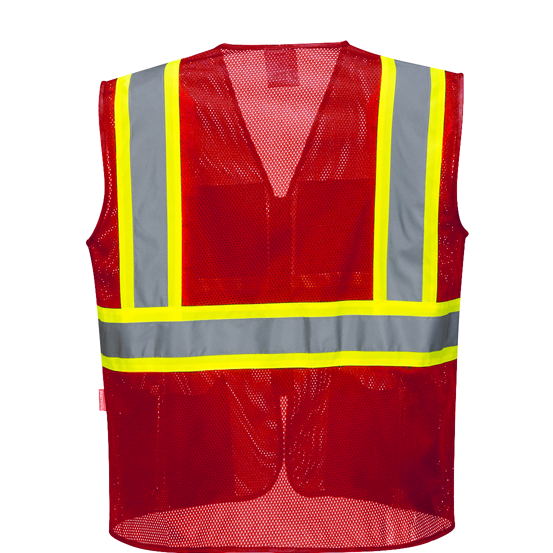 Custom RED Safety Vest Reflective High Visibility with Pockets – Safety ...