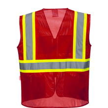 Load image into Gallery viewer, Custom RED Safety Vest Reflective High Visibility with Pockets
