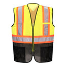 Custom Hi-Vis Yellow/Black X-Back Executive Mesh Safety Vest – ANSI Class 1