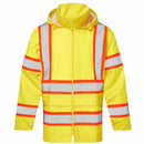 Custom Yellow Hi-Vis Class 3 X-Back Rain Jacket