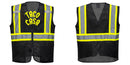 Custom Black Safety Vest Reflective High Visibility with Pockets