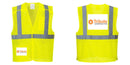 Custom Breakaway Class 2 Yellow Safety Vest Hi-Vis Reflective Breathable Mesh