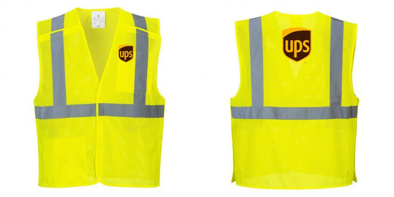 Custom Breakaway Class 2 Yellow Safety Vest Hi-Vis Reflective Breathable Mesh
