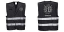 Custom Black Safety Vest Reflective Work & Event Vest Lightweight