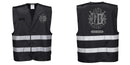 Custom Black Safety Vest Reflective Work & Event Vest Lightweight