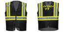 Custom Black Safety Vest Reflective High Visibility with Pockets