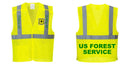 Custom Breakaway Class 2 Yellow Safety Vest Hi-Vis Reflective Breathable Mesh