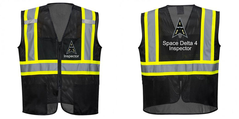 Custom Black Safety Vest Reflective High Visibility with Pockets