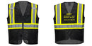 Custom Black Safety Vest Reflective High Visibility with Pockets
