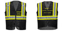 Custom Black Safety Vest Reflective High Visibility with Pockets