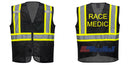 Custom Black Safety Vest Reflective High Visibility with Pockets