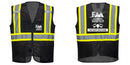 Custom Black Safety Vest Reflective High Visibility with Pockets