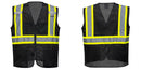 Custom Black Safety Vest Reflective High Visibility with Pockets