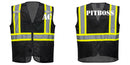 Custom Black Safety Vest Reflective High Visibility with Pockets