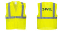 Custom Breakaway Class 2 Yellow Safety Vest Hi-Vis Reflective Breathable Mesh