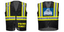 Custom Black Safety Vest Reflective High Visibility with Pockets