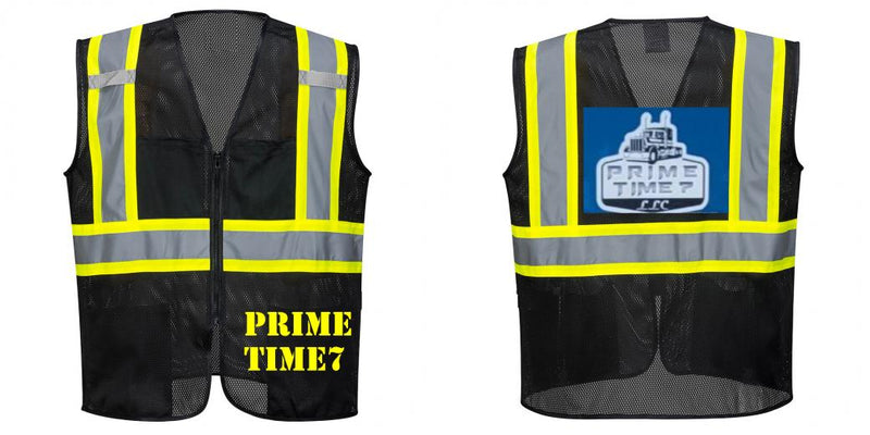 Custom Black Safety Vest Reflective High Visibility with Pockets
