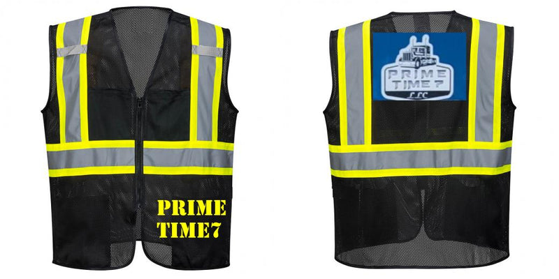 Custom Black Safety Vest Reflective High Visibility with Pockets