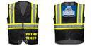 Custom Black Safety Vest Reflective High Visibility with Pockets