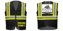 Custom Black Safety Vest Reflective High Visibility with Pockets