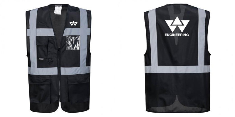 Custom Black Professional Executive Style Safety Vest
