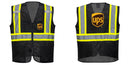 Custom Black Safety Vest Reflective High Visibility with Pockets
