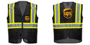 Custom Black Safety Vest Reflective High Visibility with Pockets