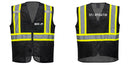 Custom Black Safety Vest Reflective High Visibility with Pockets
